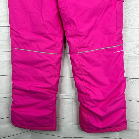 Columbia Kids Girls size Large 14 16 Bugaboo II Insulated Ski Pants Pink Nylon - Picture 8 of 11